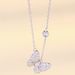 Collana in argento Sterling da donna, in argento sterling con zirconi, nuova collana a farfalla, catena per clavicola, design di nicchia, ciondolo, accessori Ins_voghion.com