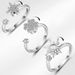 3-Piece Anxiety Rotating Ring Adjustable Rotating Clover Zircon Ring Women's Niche Premium 2025_voghion.com