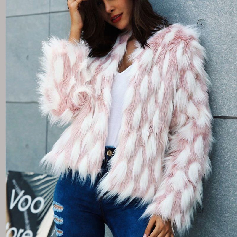 Women's Clothing autumn and winter new real shot   fur coat short thick warm wool sweater personality fashion casual tops_voghion.com