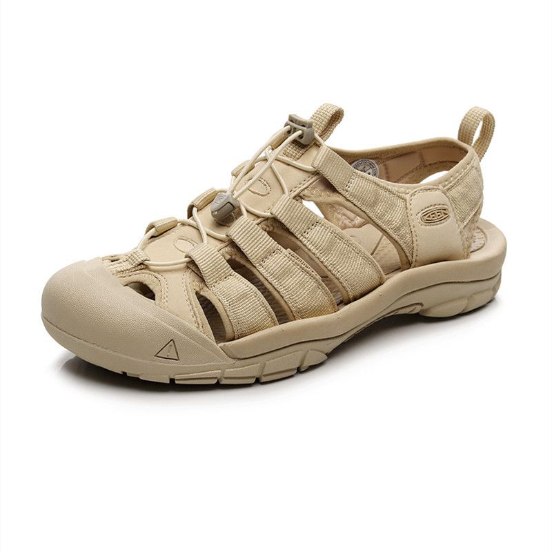 AIR Keen Sandalen mit geschlossener Spitze beige Herren und Damen rutschfeste Outdoor-Fluss-Tracing-Schuhe Damen Sommer atmungsaktive Strandschuhe_voghion.com