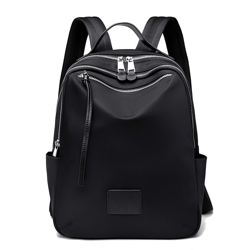 Bolsa de viagem feminina de couro de alta qualidade, parte traseira à prova d'água da moda, grande capacidade, estudante universitária simples_voghion.com