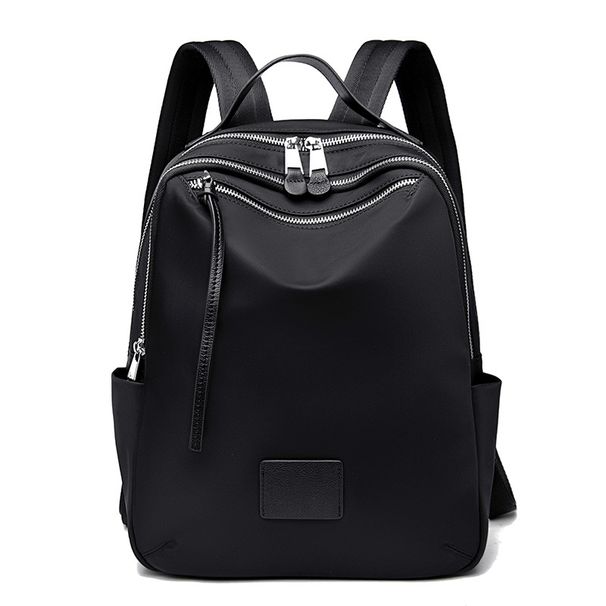 Bolsa de viagem feminina de couro de alta qualidade, parte traseira à prova d'água da moda, grande capacidade, estudante universitária simples_voghion.com