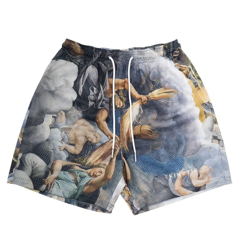 Herrenbekleidung Sommersport und Freizeit Große bedruckte Strandshorts für Herren Mesh-Shorts für Herren_voghion.com