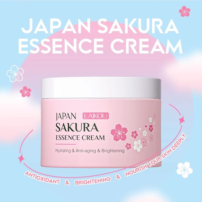 LAIKOU SAKURA Crema Viso Idratante Levigante Schiarente Nutriente Controllo del Sebo Cura della Pelle 25g_voghion.com