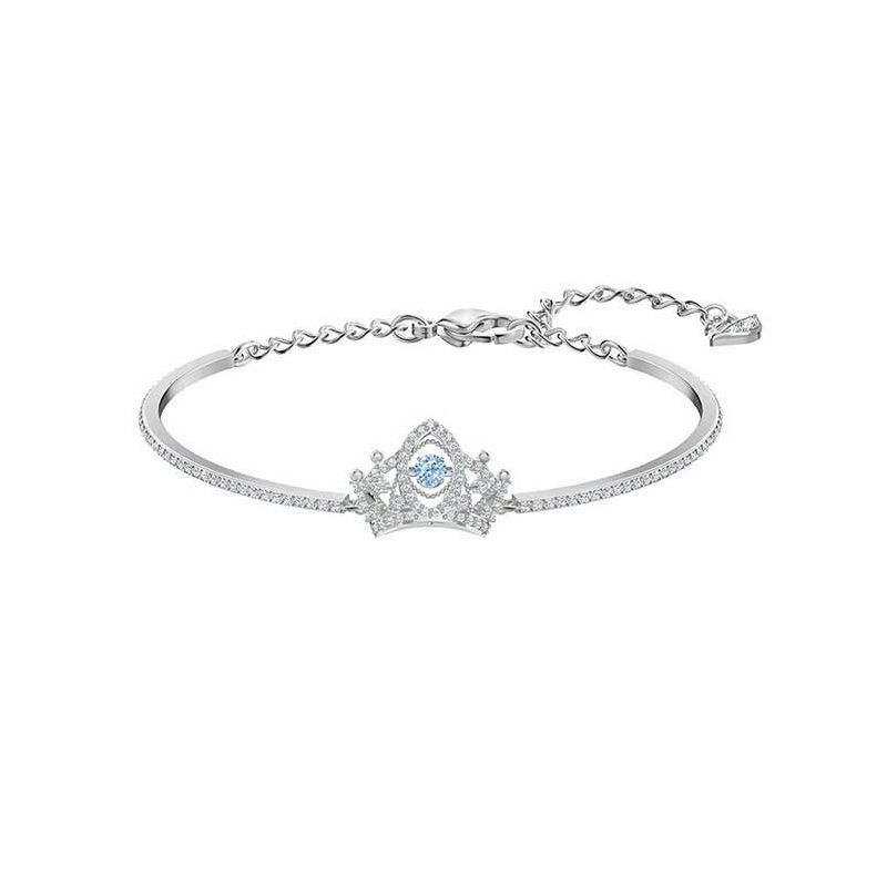 Braccialetto a corona con cuore pulsante per donne Braccialetto con elementi in cristallo_voghion.com