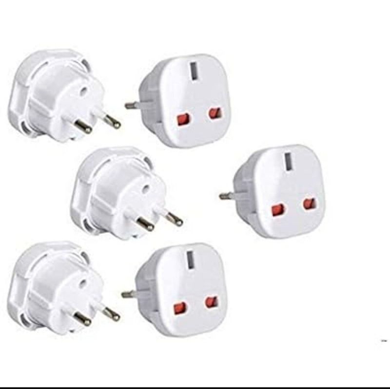 EU Travel Adapter Plug - 6 Pack | UK To Euro Europe Adaptor 2 Pin Plugs European_voghion.com