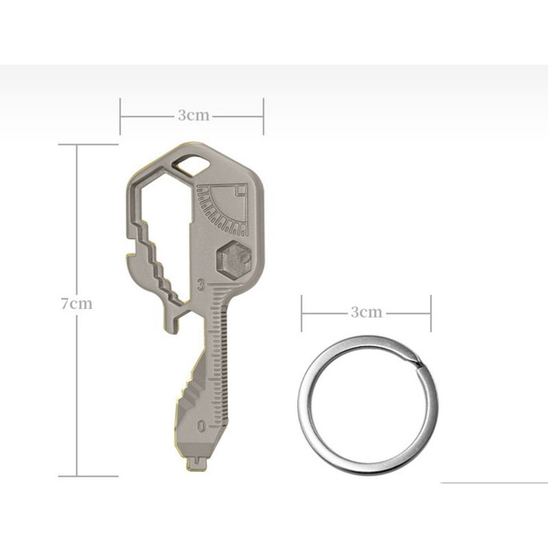 24-in-1 Keychain Multi-Tool - Stainless Steel Survival Key Ring With Bottle Opener, Screwdrivers & Hex Wrenches | Compact EDC Gear For Everyday Use_voghion.com