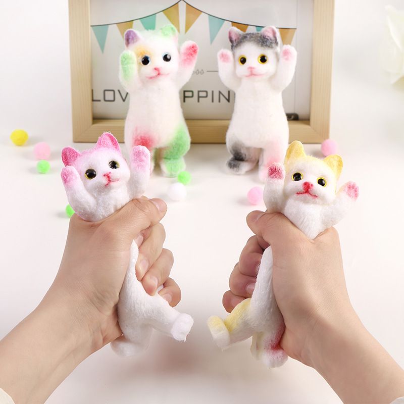 Foam Squishies Hands Up Cat Squeeze Music Decompression Toy Simulation Same Style Squeeze Decompression Vent Fat Cat_voghion.com