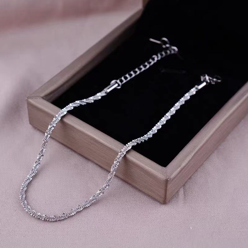 Groothandel sieraden elegante streetwear hartvormige titanium stalen enkelband_voghion.com