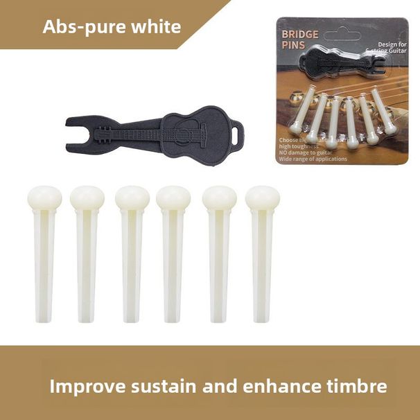 Folk Pure Copper Cones Brass Posts Peg Puller Extension Sustain Guitar String Fixing Pegs Set_voghion.com