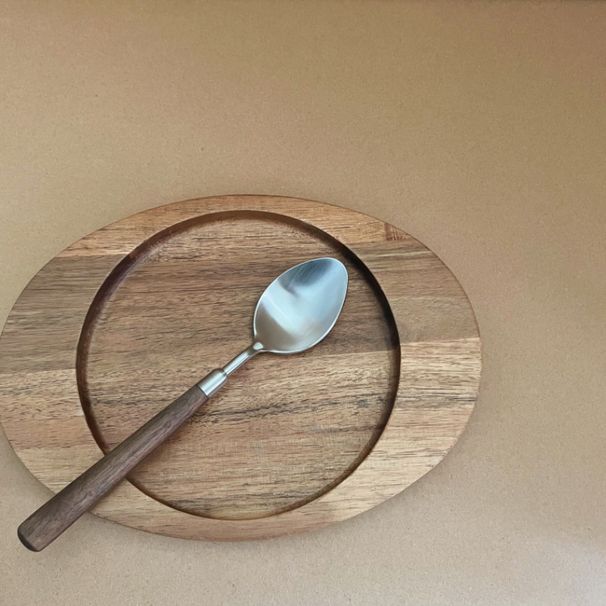 Set di coltelli da bistecca con forchetta e manico in legno in acciaio inossidabile 304 e noce per uso domestico_voghion.com