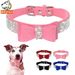 Beirui Leather Suede Collar With Rhinestones For Dogs By PawParty Store_voghion.com