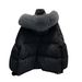 Damenbekleidung Winter neue lockere Wintermäntel Baumwolljacke für Frauen kurzer Stil kleine Größe großer Pelzkragen Baumwollmantel verdickter Mantel_voghion.com