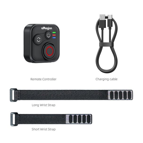 Wireless Bluetooth Remote Control With Wrist Strap For Insta360 X5/X4/Ace Pro Go Pro Hero13/12/11/10 IOS/Android Action_voghion.com