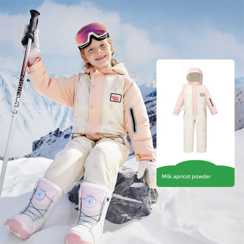 Winter kinderpak jongens meisjes eendelig peuter winddicht waterdicht warm verdikt skijack en broek_voghion.com