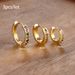 3 pezzi/set orecchini a cerchio minimal in acciaio inossidabile con cristalli e zirconi piccoli orecchini a cerchio per elica, trago, cartilagine, piercing gioielli_voghion.com