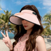 New Rechargeable Fan Summer Outdoor Large Brim Open Top UV Protection Sun Hat_voghion.com