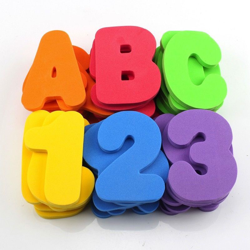 ​​"Baby Bath Foam Letters Numbers Set Floating Alphabet Number Stickers For Toddler Learning Water Play Foam Educational Toy For Infants ​​_voghion.com