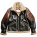 "Men's B6 Flight-Inspired Leather Jacket – Genuine Sheepskin, Retro Aviator Style, Warm & Stylish Winter Coat"_voghion.com