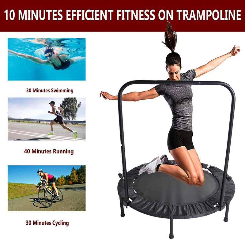 40 Inch Mini Exercise Trampoline for Adults or Kids - Indoor Fitness Rebounder Trampoline with Safety Pad | Max. Load 300LBS_voghion.com