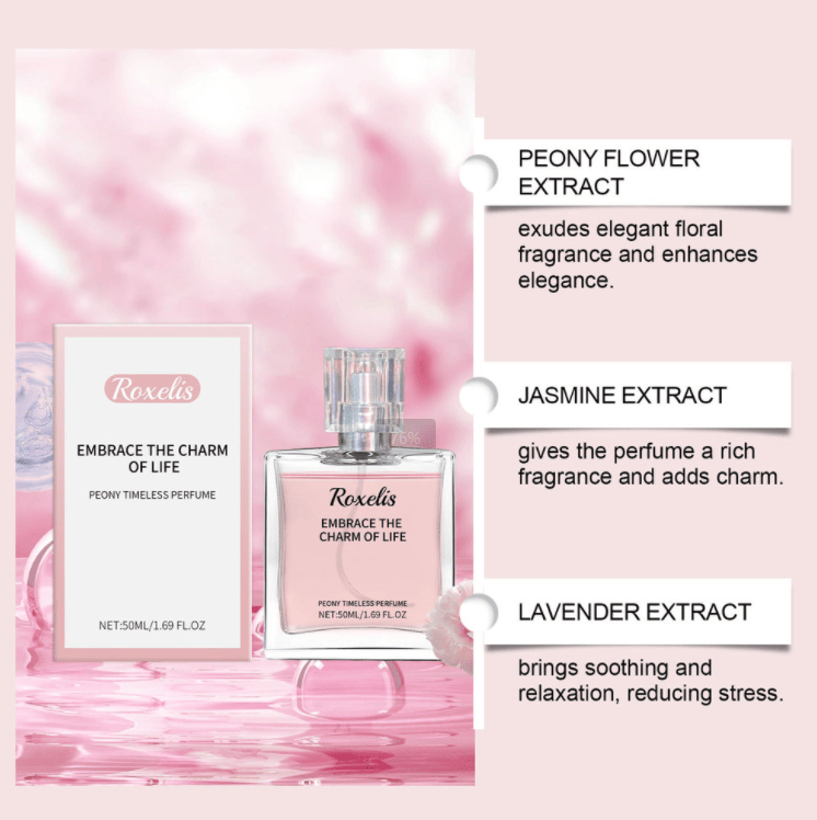 P85EBRYR2 Roxelis Peony Fragrance Eternal Perfume Natural Fragrance Release Pendant Long-lasting Fragrance Lightness Elegant Charm Women's Dating Atmosphere Perfume, Fragrance 12-16% Fragrance_voghion.com