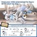 BEEPRINCESS Robot Dog, Smart Programmable RC Electronic Pet Puppy With Early Education Function, White/Blue_voghion.com