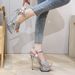 25 New Ultra-high Slim Heels, Waterproof Platform, Round Toe Sandals, Transparent Crystal Bottom, Sequins, Sexy_voghion.com
