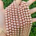 Natural Stones Rhodium Rose Gold Plated Hematite Round Loose Mineral Beads For Bracelet DIY Jewelry Making 15inch 2/3/4/6/8/10mm_voghion.com