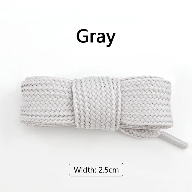 1pari uudet tennarit, litteät kengännauhat muoti köysi kengännauha 2,5 cm leveämmät nauhat 100/120/140/160cm kengän lisätarvikkeille_voghion.com