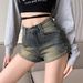 Denim For Women, Tight Fitting 2023 New Spring And Summer Look Slimming, Base Hot Pants, Hip Lifting, High Waist Elastic_voghion.com