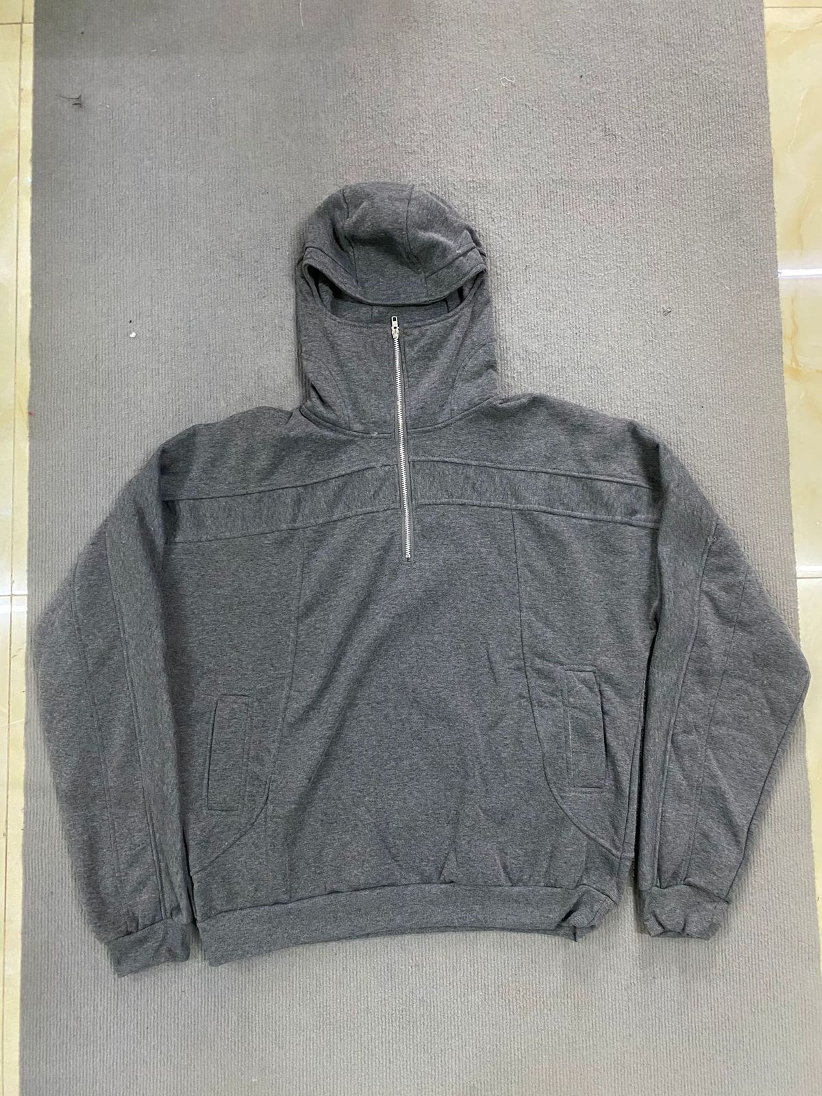 Herretøj Ny Retro Hættetrøje med Drop Shoulder-logo, lang lynlås og hulning, hættetrøje med lange ærmer_voghion.com