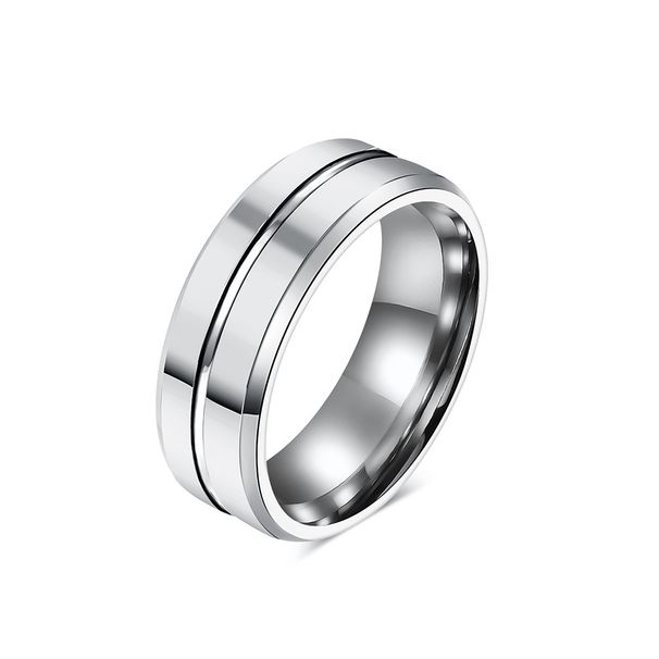Simple mirror 8mm tungsten steel ring for men light luxury cold high end tungsten gold non fading jewelry Tungsten_voghion.com