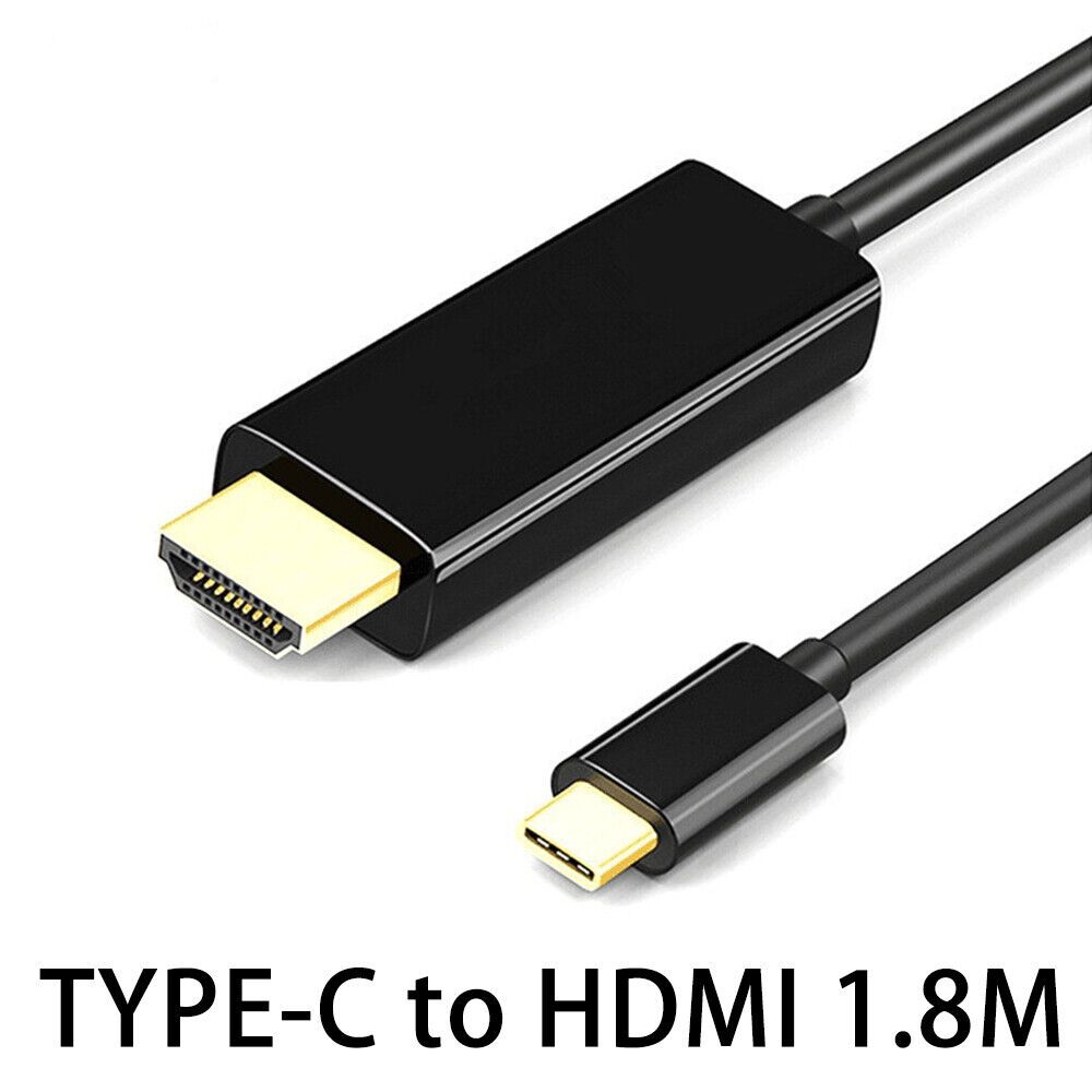 Câble USB-C vers HDMI 1080p 1,8 m (Royaume-Uni) Adaptateur AV TV pour téléphones portables, tablettes, HDTV_voghion.com