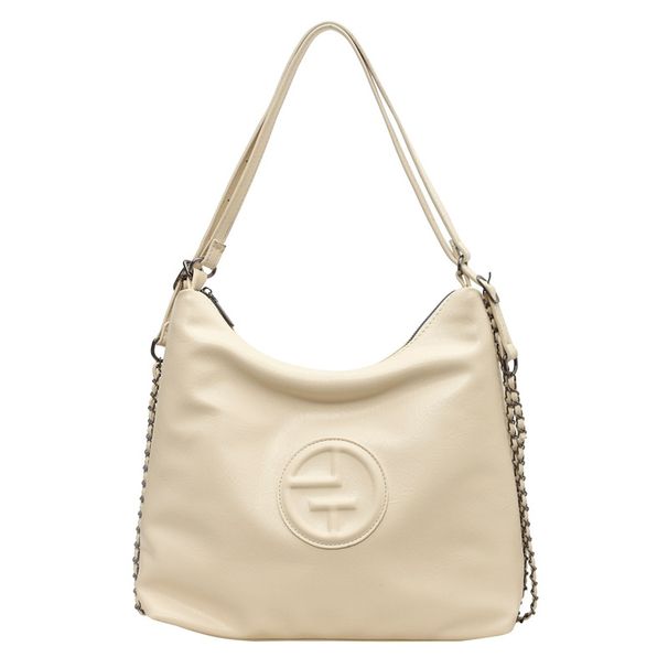 2024 Light Luxury Creative Women's New Cool And Trendy Saddle Bag Fashion Large Capacity Shoulder Bag Solid Color Handbag_voghion.com