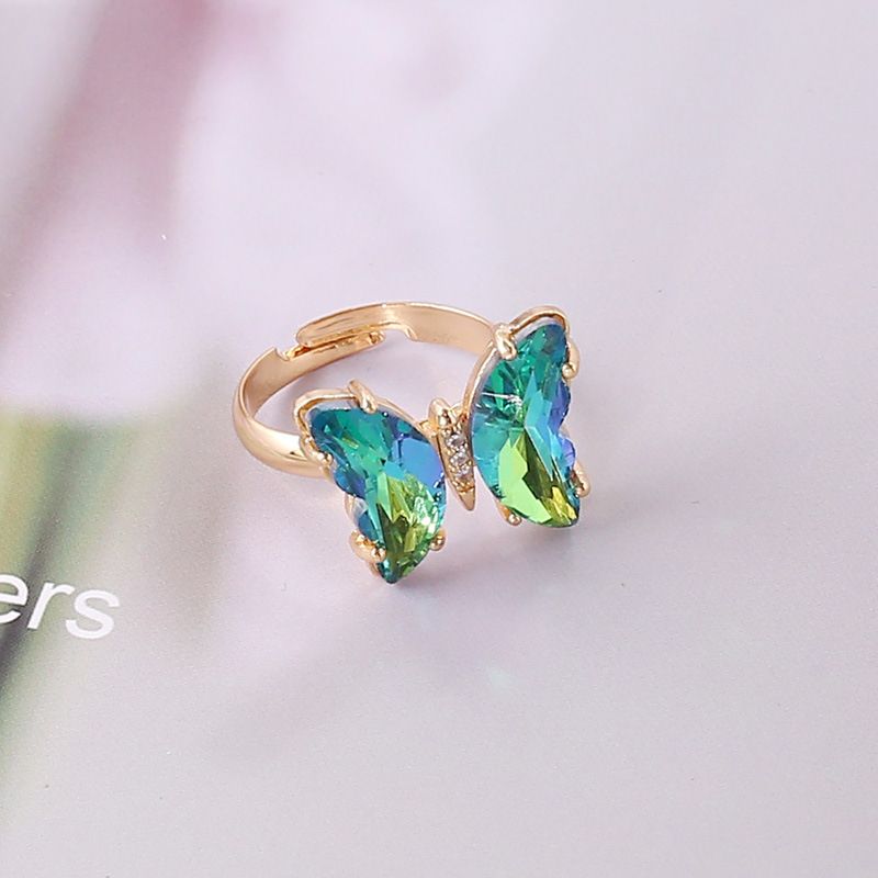 New Gradient Butterfly Ring For Women, Unique Trendy INS Style, Fashionable And Elegant Jewelry R16_voghion.com