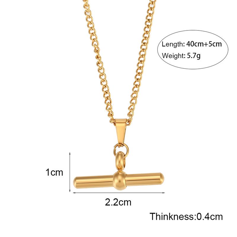 Collana con ciondolo a forma di catena cubana, con ciondolo a forma di cerchio in acciaio inossidabile, stile di nicchia, alla moda e alla moda._voghion.com