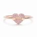 Cao Shis Mutters herzförmiger Pfirsichherzring ist exquisit mit Zirkondesign eingelegt, modisch, süß und_voghion.com