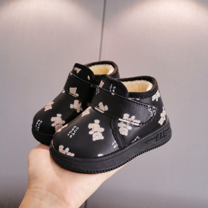 2025 Winter Baby Snow Boots Cotton With Thick Velvet Waterproof Warm Cartoon Boys' And Girls' Shoes_voghion.com