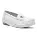 Scarpe basse casual da donna con suola spessa e morbida, bianche, slip-on 456_voghion.com