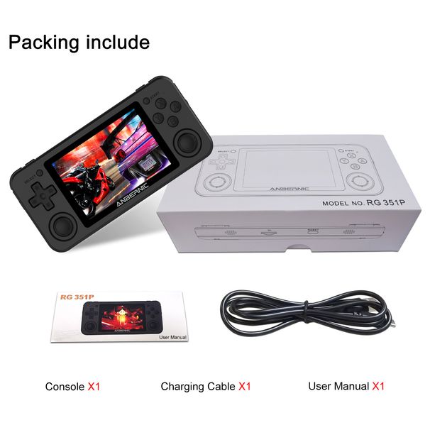 ANBERNIC RG351P Handheld Retro Game Console RK3326 3.5 Inch IPS Screen 64G TF Card 2500 Classic Games 3500 MAh_voghion.com