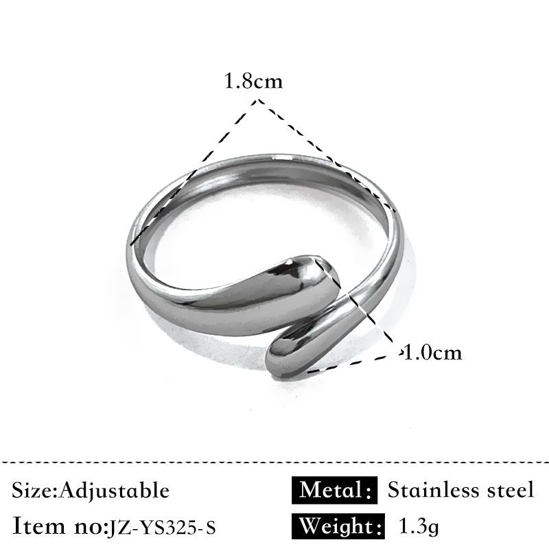 Anello in acciaio inossidabile transfrontaliero per donna, stella cava a cinque punte, design a nicchia leggera, anello in acciaio al titanio,_voghion.com