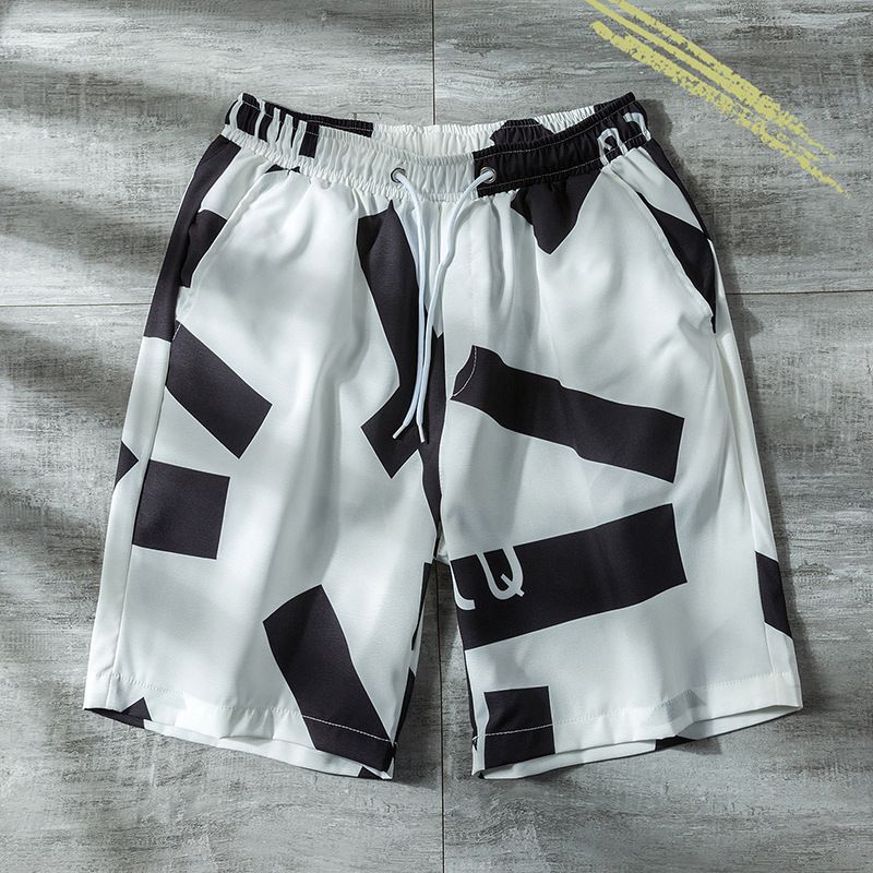 Shorts hommes portent des pantalons de mode d'été Beachwear pantalons décontractés jeunes étudiants lâche mode culotte polyvalente_voghion.com