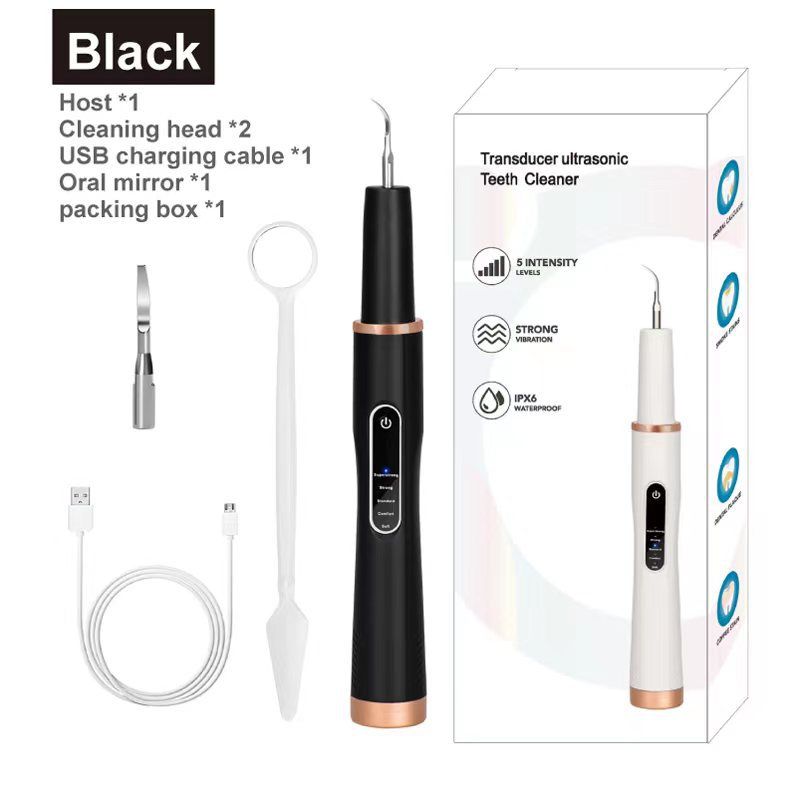 Household ultrasonic electric dental cleaner for removing cleaning tartar, whitening teeth, and rinsing teeth_voghion.com