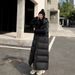 Piumino ultra lungo da donna – Parka invernale con cappuccio, lunghezza dal ginocchio alla caviglia, imbottitura in piuma d'anatra bianca di alta qualità per climi estremamente freddi_voghion.com