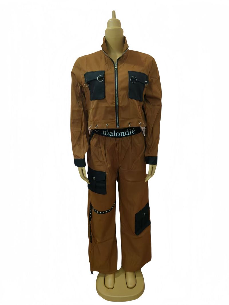 Neu Damenbekleidung Mode Multi Pocket Overalls Casual Anzug_voghion.com