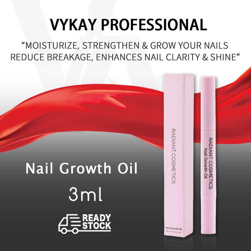 Nowy Radiant Cosmetics Nail Growth Oil 3ml, Radiant Nail Strengthener Cuticle Oil For Nails, Nawilżający Wzmocniony Pielęgnacja Paznokci_voghion.com