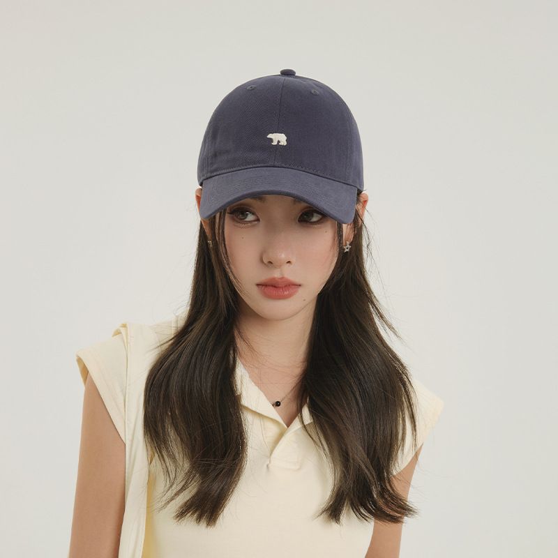 New American gray baseball cap breathable soft top polar bear duck tongue hat men's models show face small sun hat_voghion.com