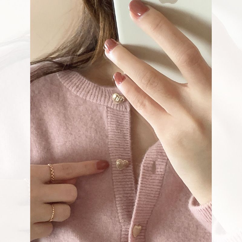 Weicher Damen-Cardigan, lockerer und lässiger kurzer Strickpullover-Mantel._voghion.com