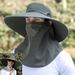Het rea 1 st sommar snabbtorkande UV-skydd fiskarmössa hals herr ansiktscykling avtagbar utomhusvisir fiskehattskydd H0U1_voghion.com