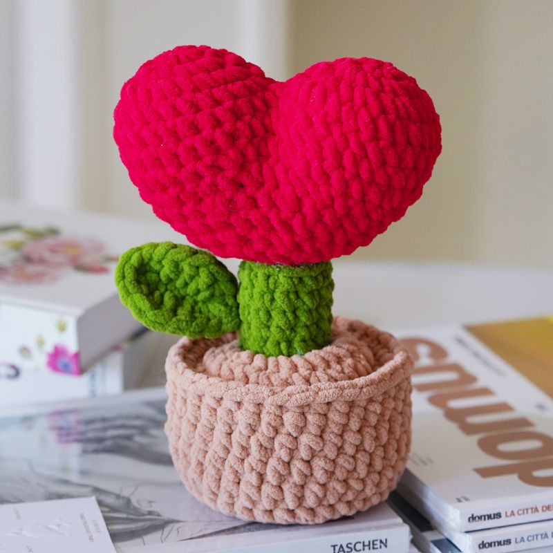 Crochet Material Package Ice Line Plant Love Handmade Diy Ornaments Gift_voghion.com
